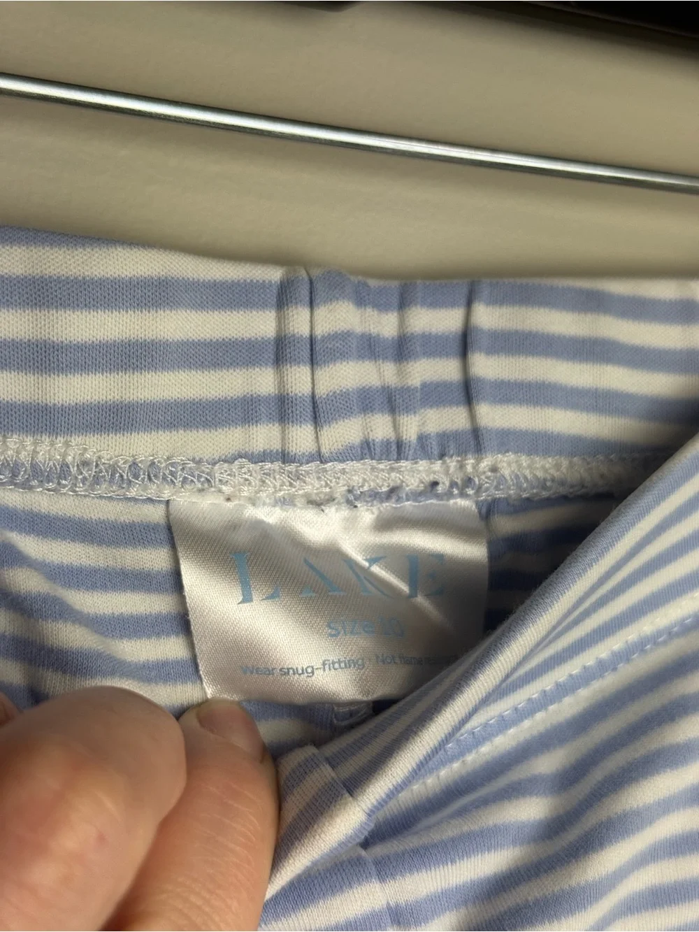 Lake Pajamas Light Blue & White Striped Pima Cotton Top